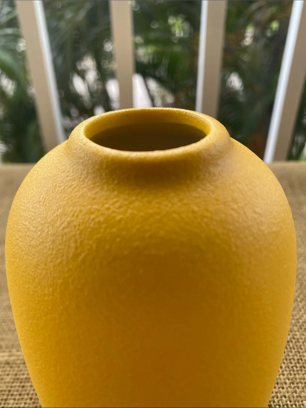 Matte Yellow Ceramic Decorative Vase  Orange peel 🍊 texture